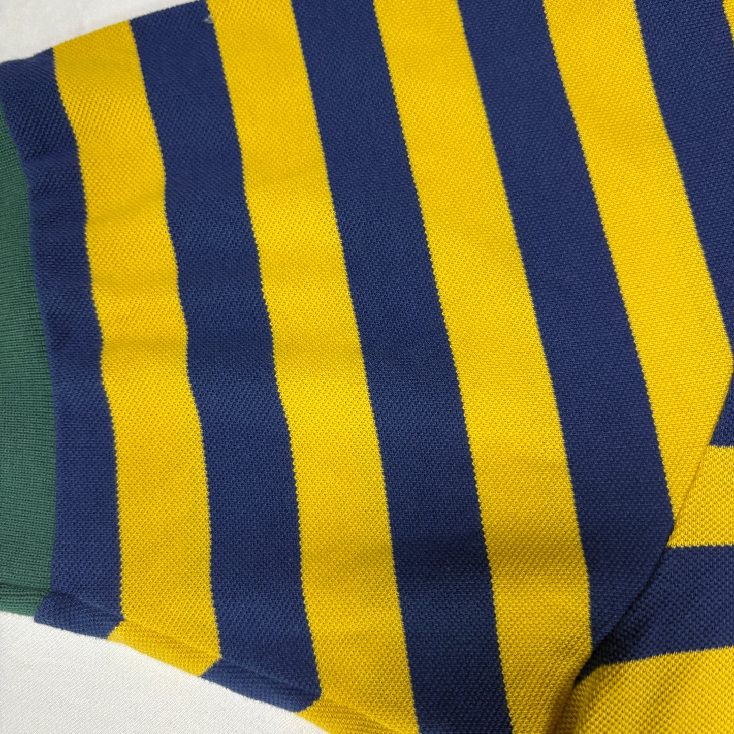 Lacoste Polo Shirt Men 8L Yellow Blue Green Stripe Short Sleeve Classic Fit