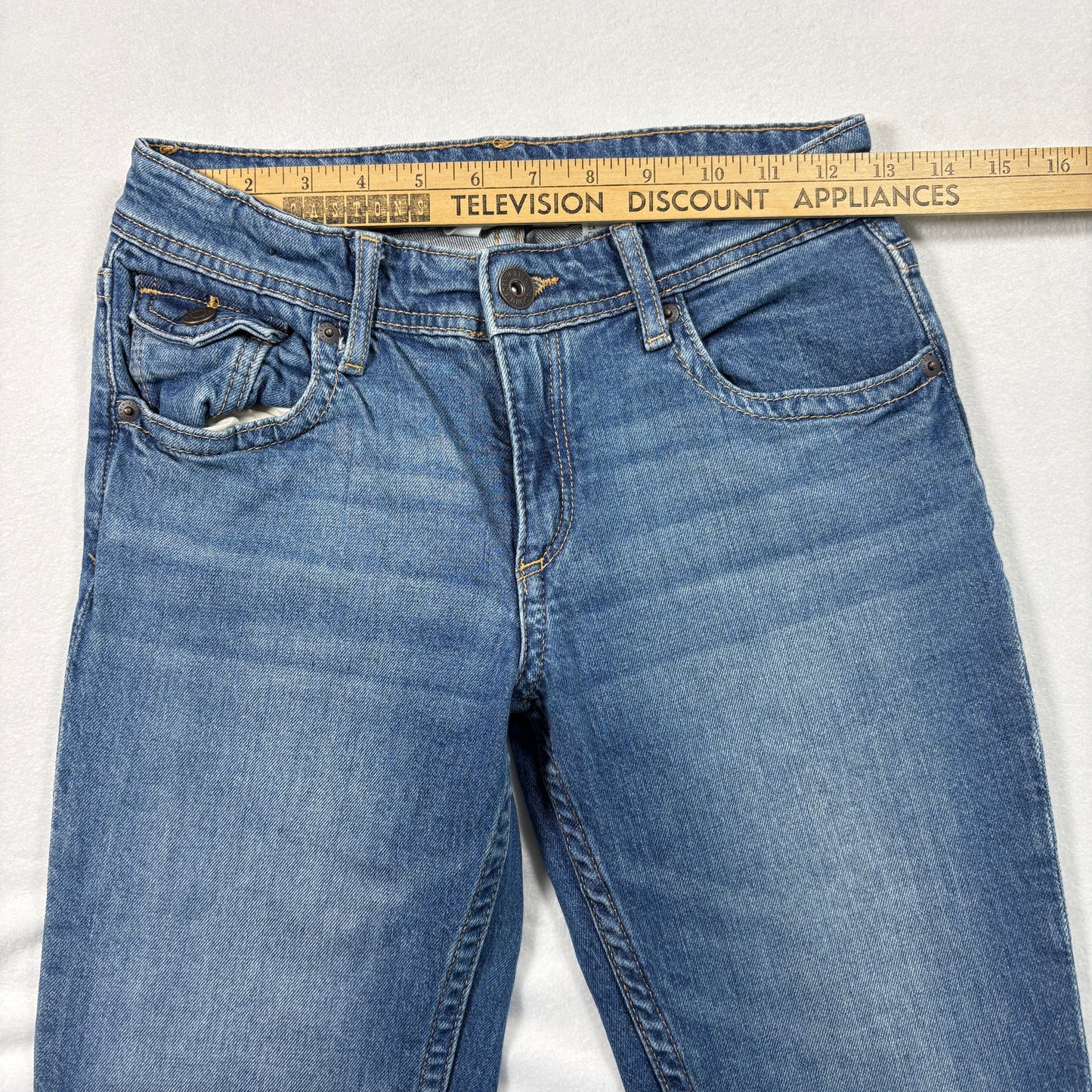 H&M Womens Jeans 20 Flare Low Rise Raw Hem Y2K 90s Grunge Plus Size Vintage Denim