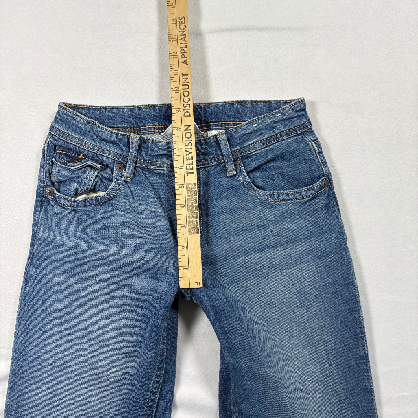 H&M Womens Jeans 20 Flare Low Rise Raw Hem Y2K 90s Grunge Plus Size Vintage Denim