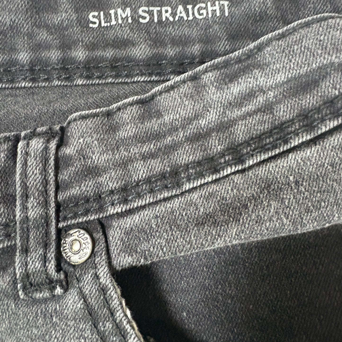 Copper & Oak Jeans Men 36x30 Slim Straight Gray Black Wash Denim Casual Pants