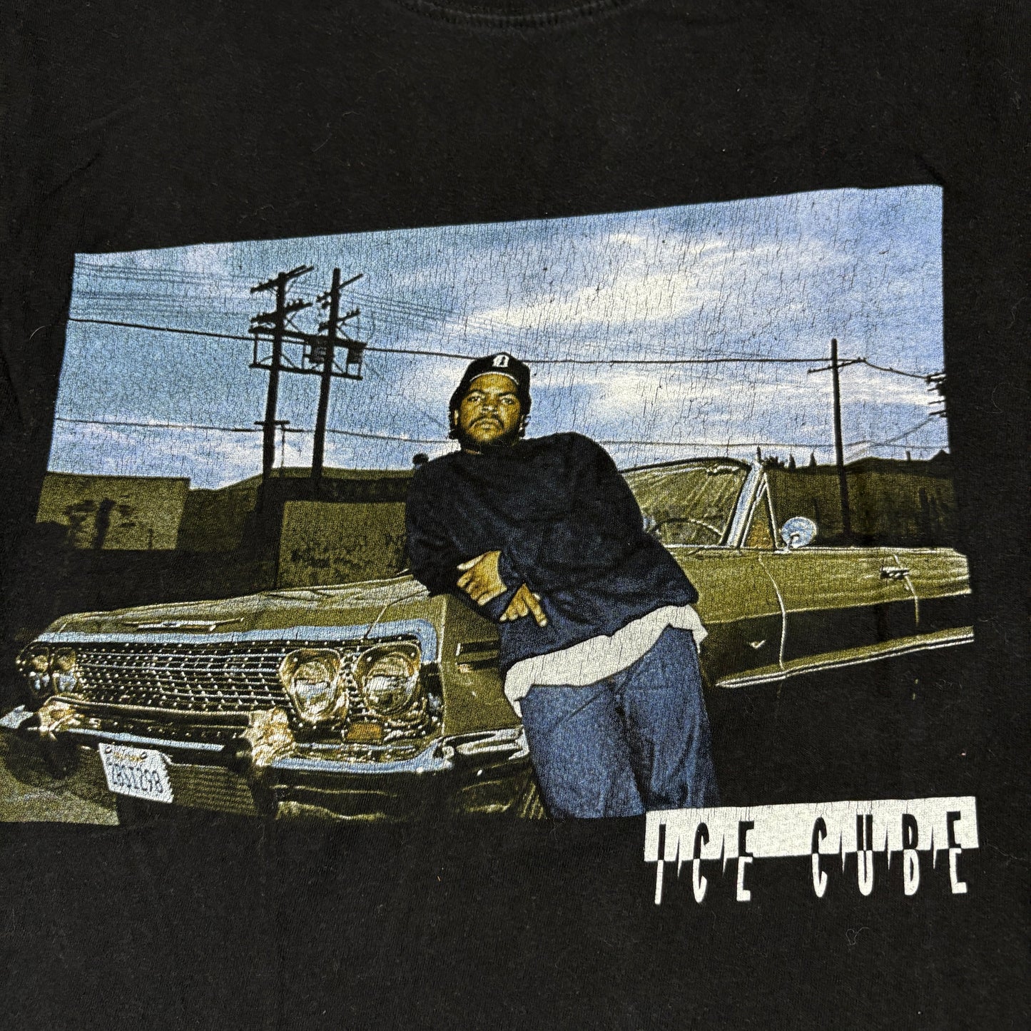 Ice Cube Youth T Shirt Black Medium Rap Tee Hip Hop 90s Rapper Graphic Vintage Style