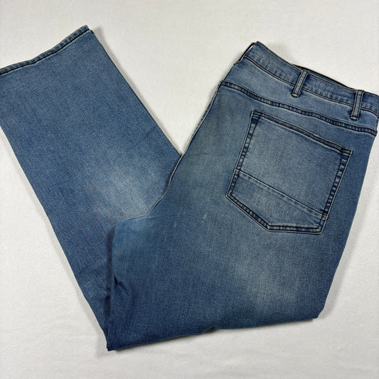 Arizona Mens Jeans 46x32 Relaxed Straight Blue Denim Y2K Baggy Distressed