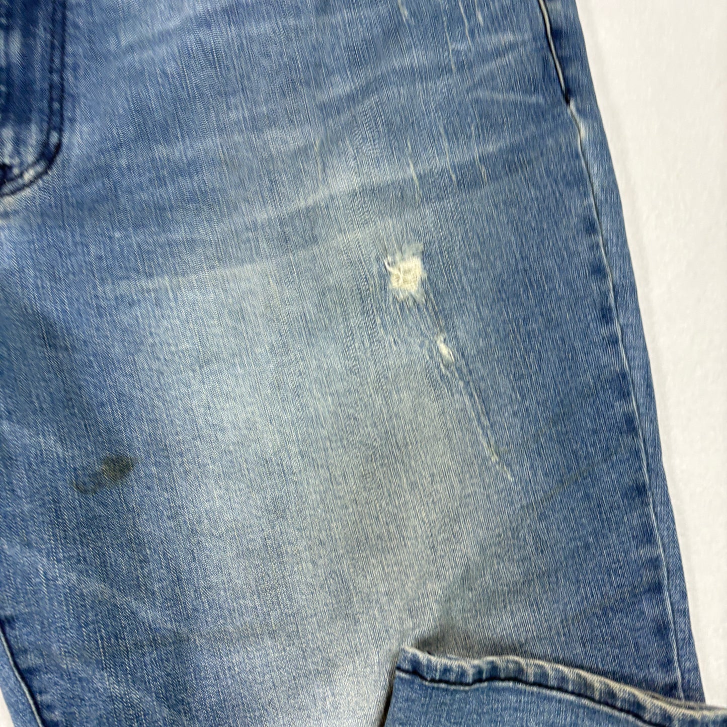 Arizona Mens Jeans 46x32 Relaxed Straight Blue Denim Y2K Baggy Distressed