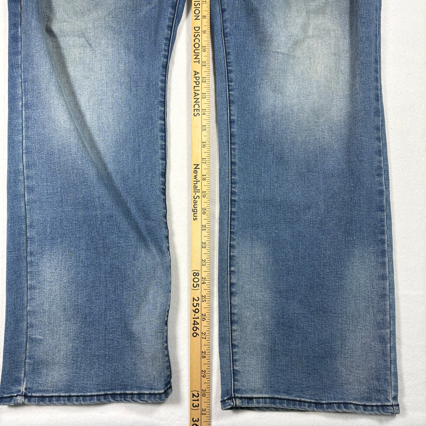 Arizona Mens Jeans 46x32 Relaxed Straight Blue Denim Y2K Baggy Distressed