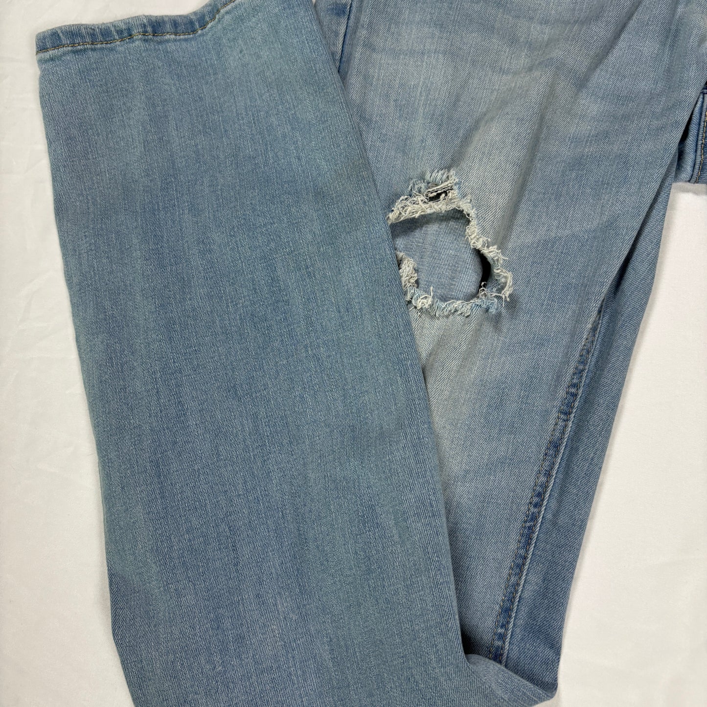 Empyre Distressed Light Wash Jeans Men 34x32 Straight Fit Casual Ripped Denim