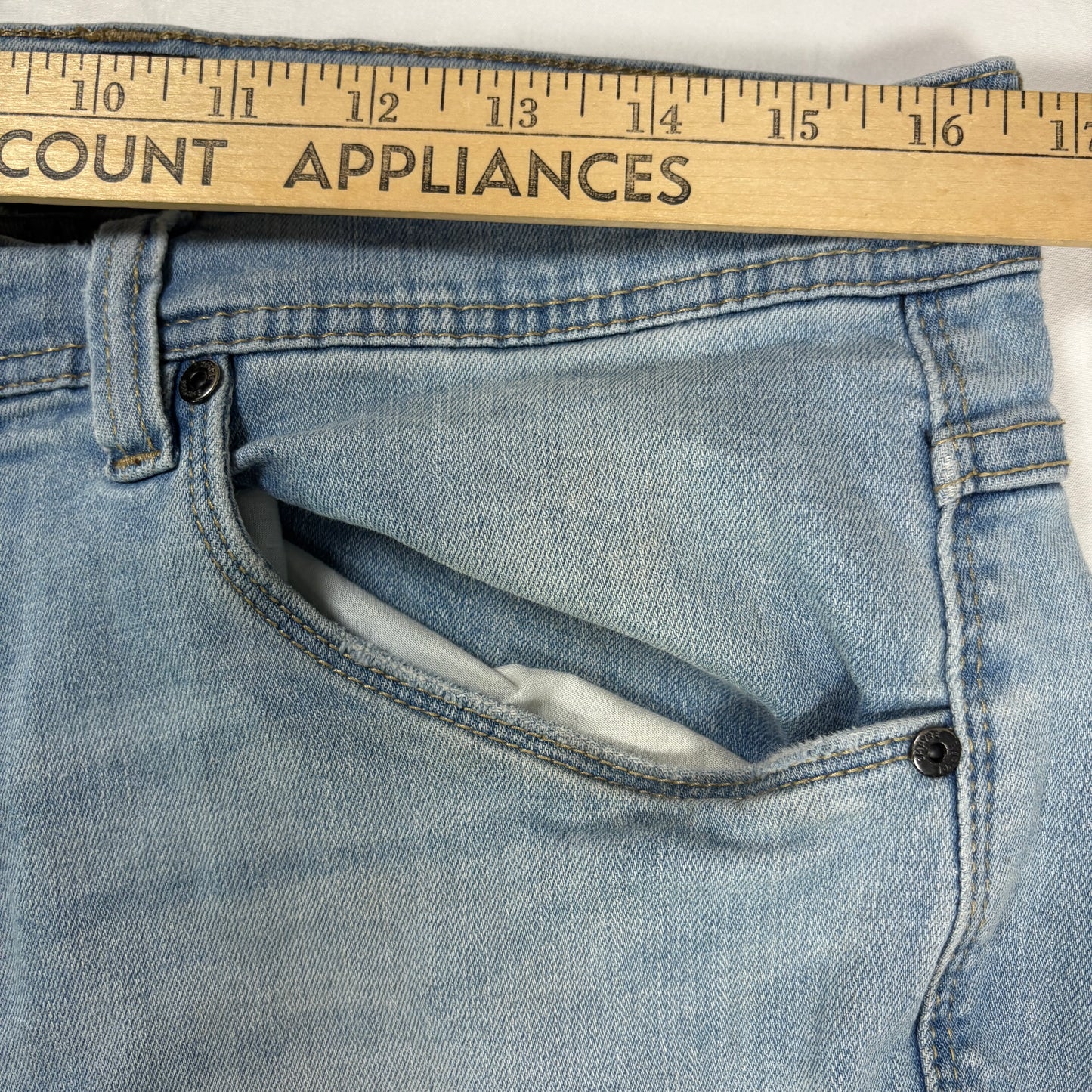 Empyre Distressed Light Wash Jeans Men 34x32 Straight Fit Casual Ripped Denim