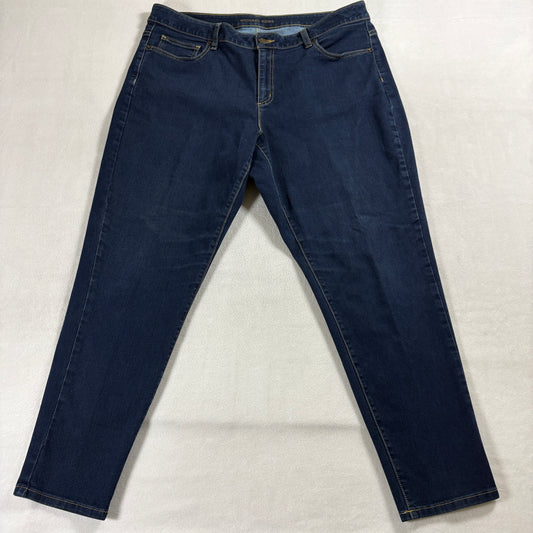 Michael Kors Izzy Skinny Jeans 18W Plus 16W Fits 39x29 Dark Wash Stretch Denim