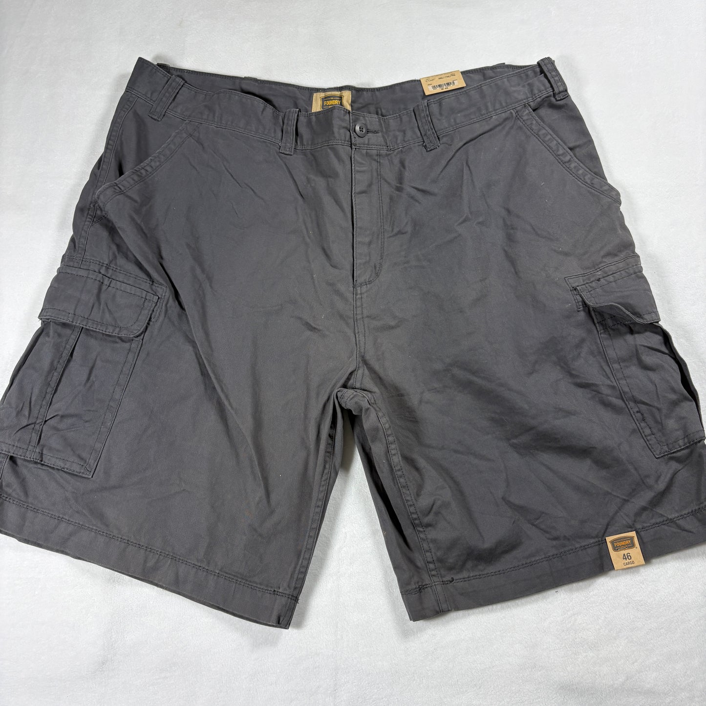 Mens Cargo Shorts Size 46W Dark Gray Utility Streetwear Workwear Cotton XL Cargo