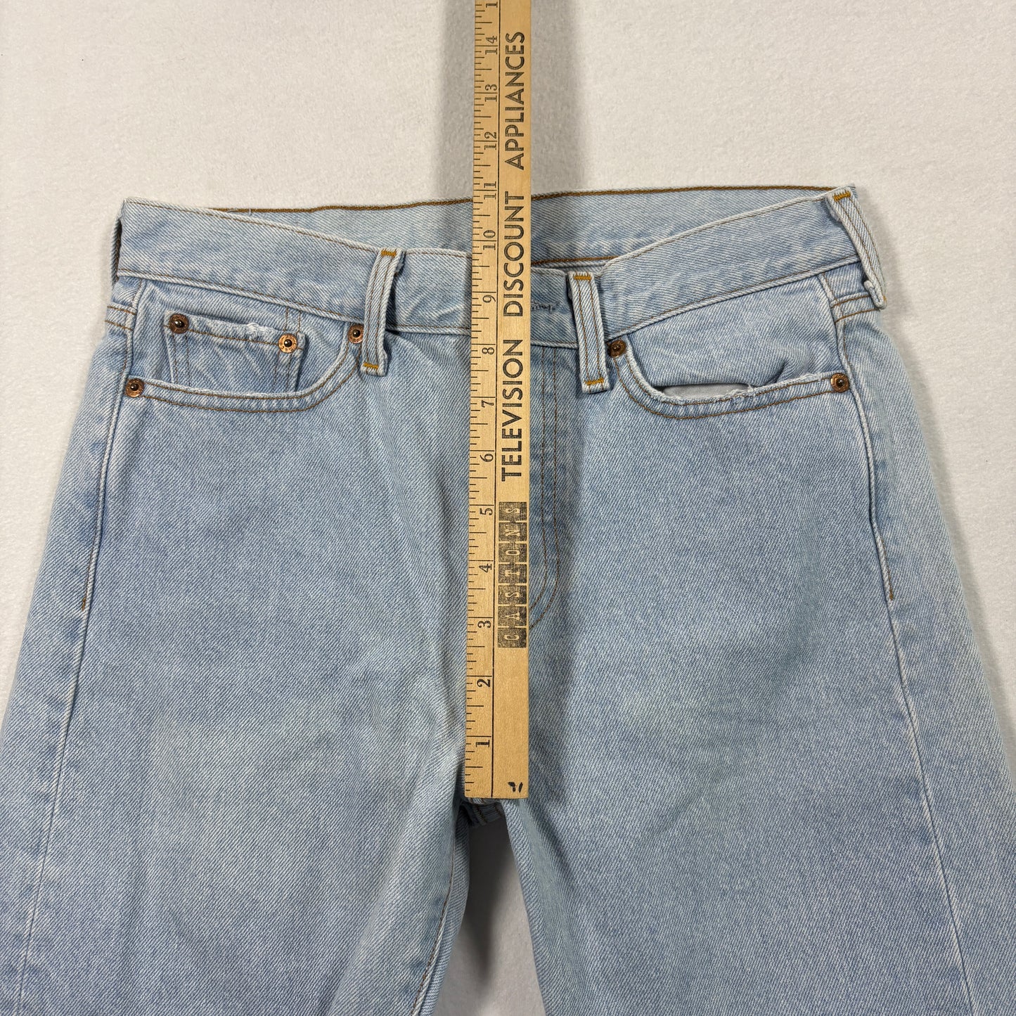 Womens Jeans W26 Distressed Ripped Light Wash Denim Y2K 90s Grunge Vintage