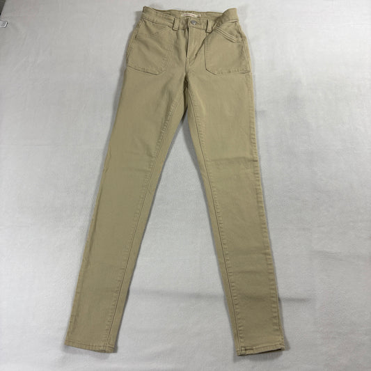 Levis 721 High Rise Skinny Jeans W26 L32 Fits Like 25x31 Khaki Stretch Beige