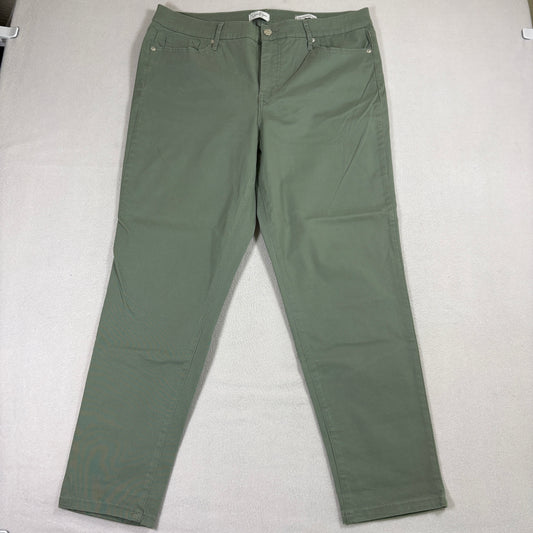 Jessica Simpson Womens Pants Size 12 Green High Rise Skinny Ankle Stretch