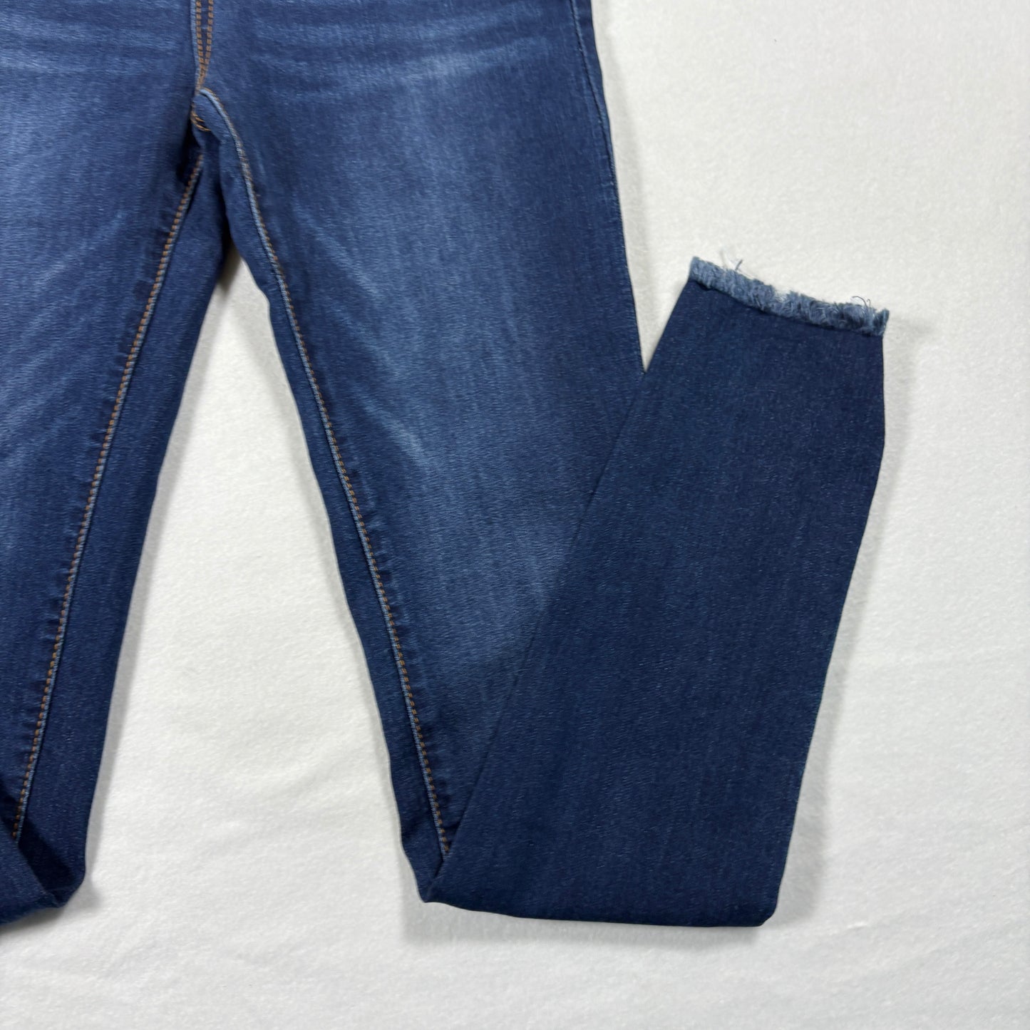 SONG Womens Jeans 5/27 Blue High Rise Skinny Ankle Stretch Y2K Frayed Hem Denim