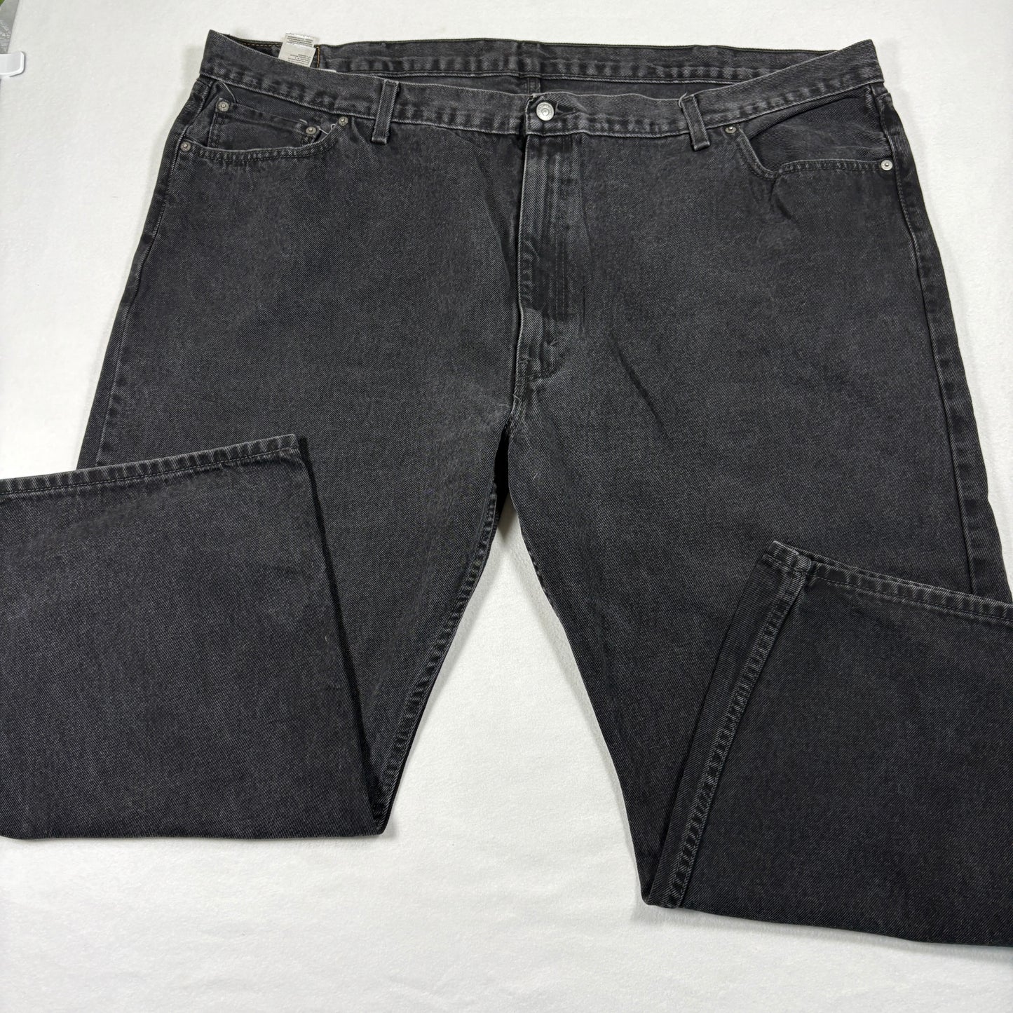 Levis Mens 505 Jeans 54x29 Black Denim Straight Fit Y2K 90s Grunge Vintage