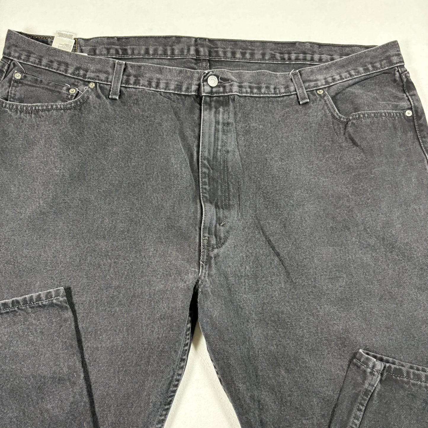 Levis Mens 505 Jeans 54x29 Black Denim Straight Fit Y2K 90s Grunge Vintage