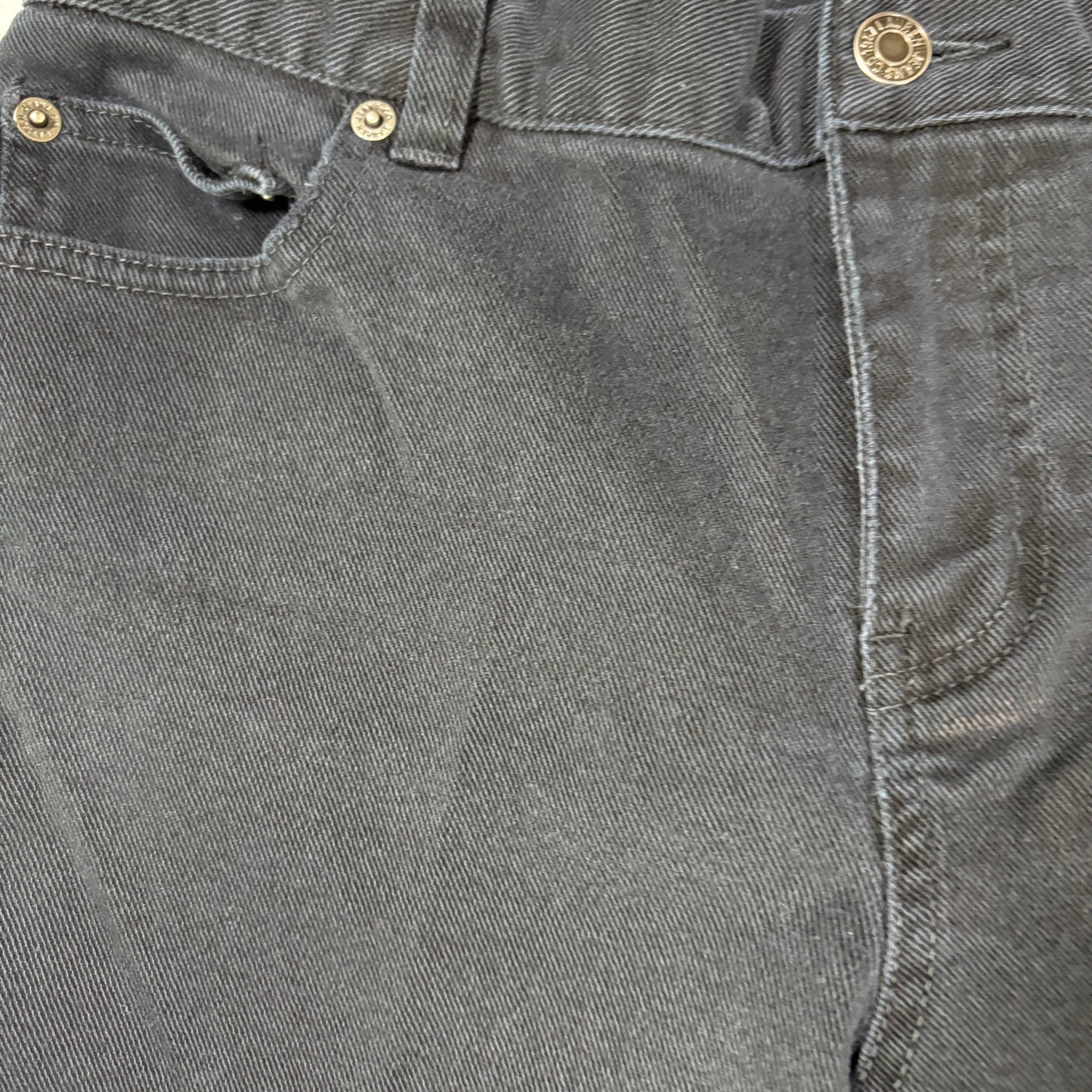 Ralph Lauren Jeans Co Women 12P Black Denim Stretch Petite Classic Casual Pants