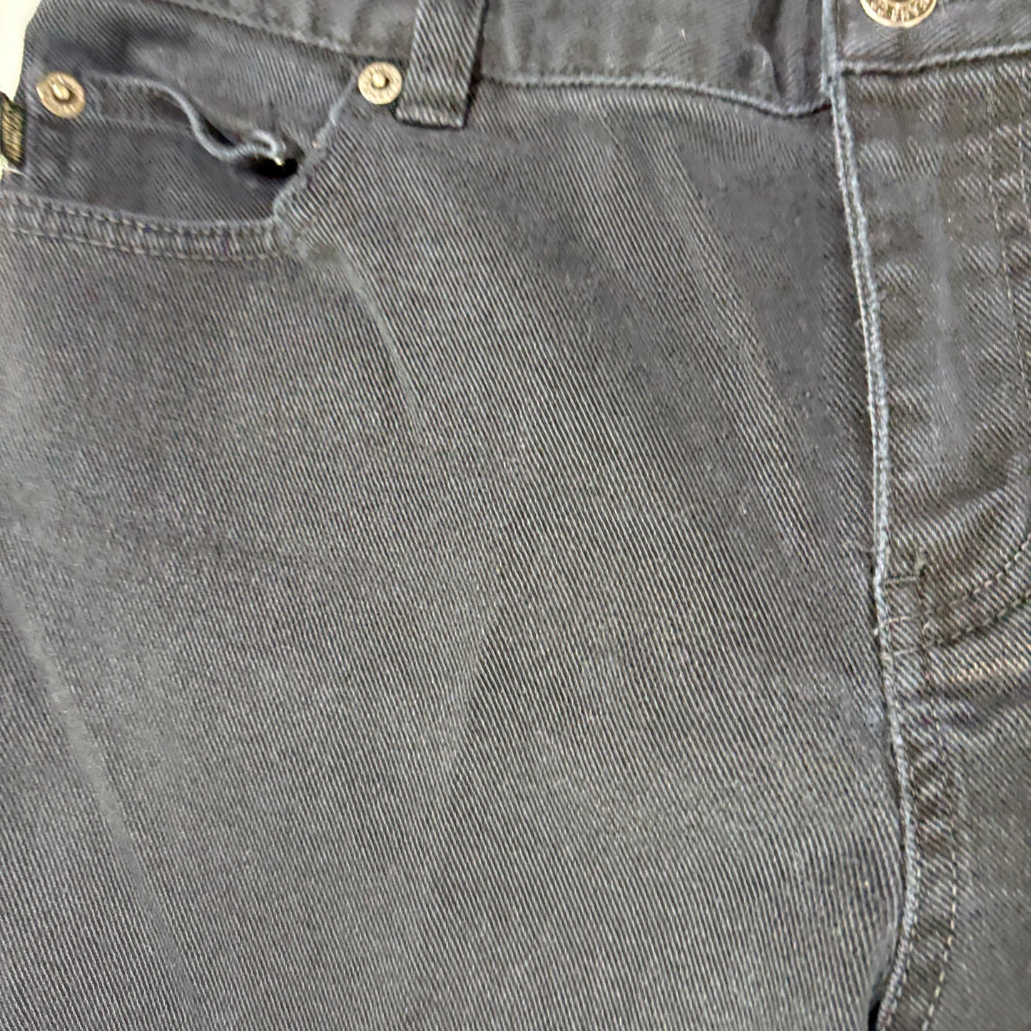 Ralph Lauren Jeans Co Women 12P Black Denim Stretch Petite Classic Casual Pants