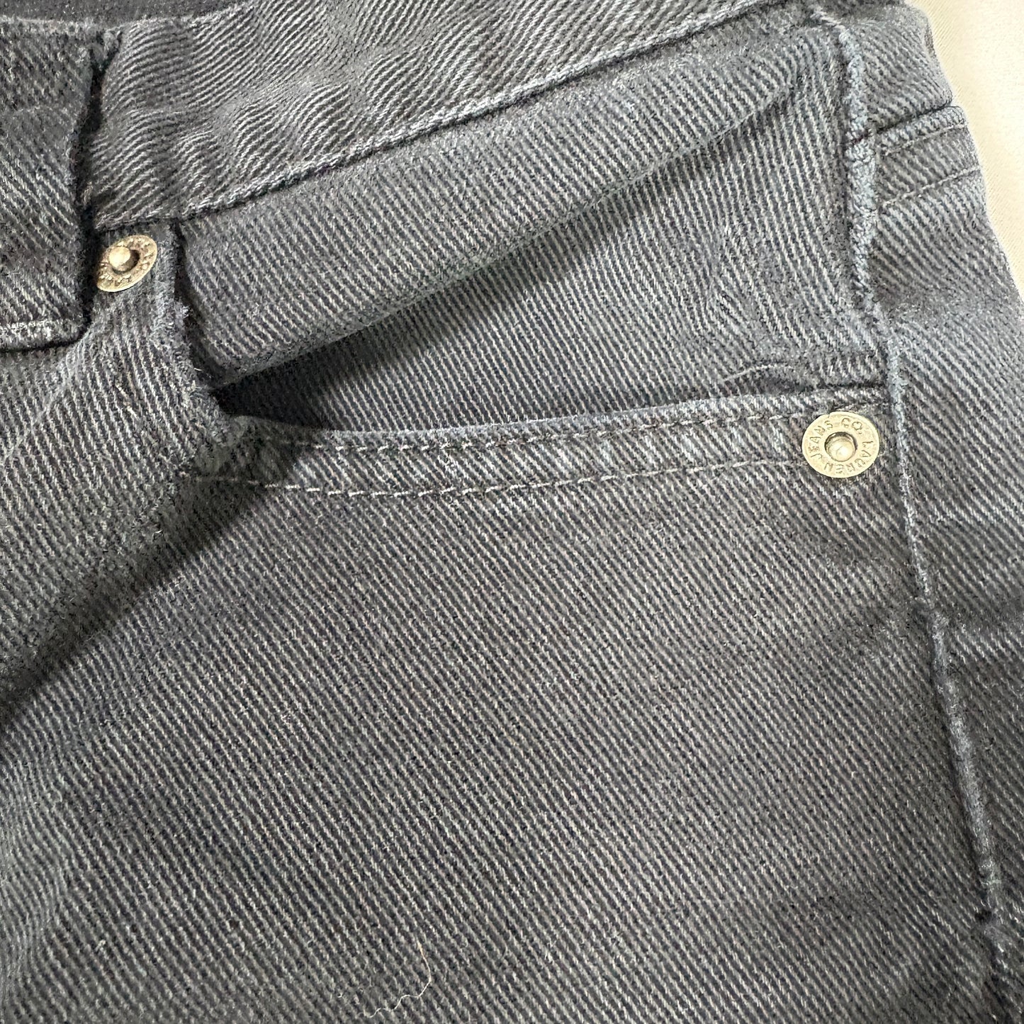 Ralph Lauren Jeans Co Women 12P Black Denim Stretch Petite Classic Casual Pants