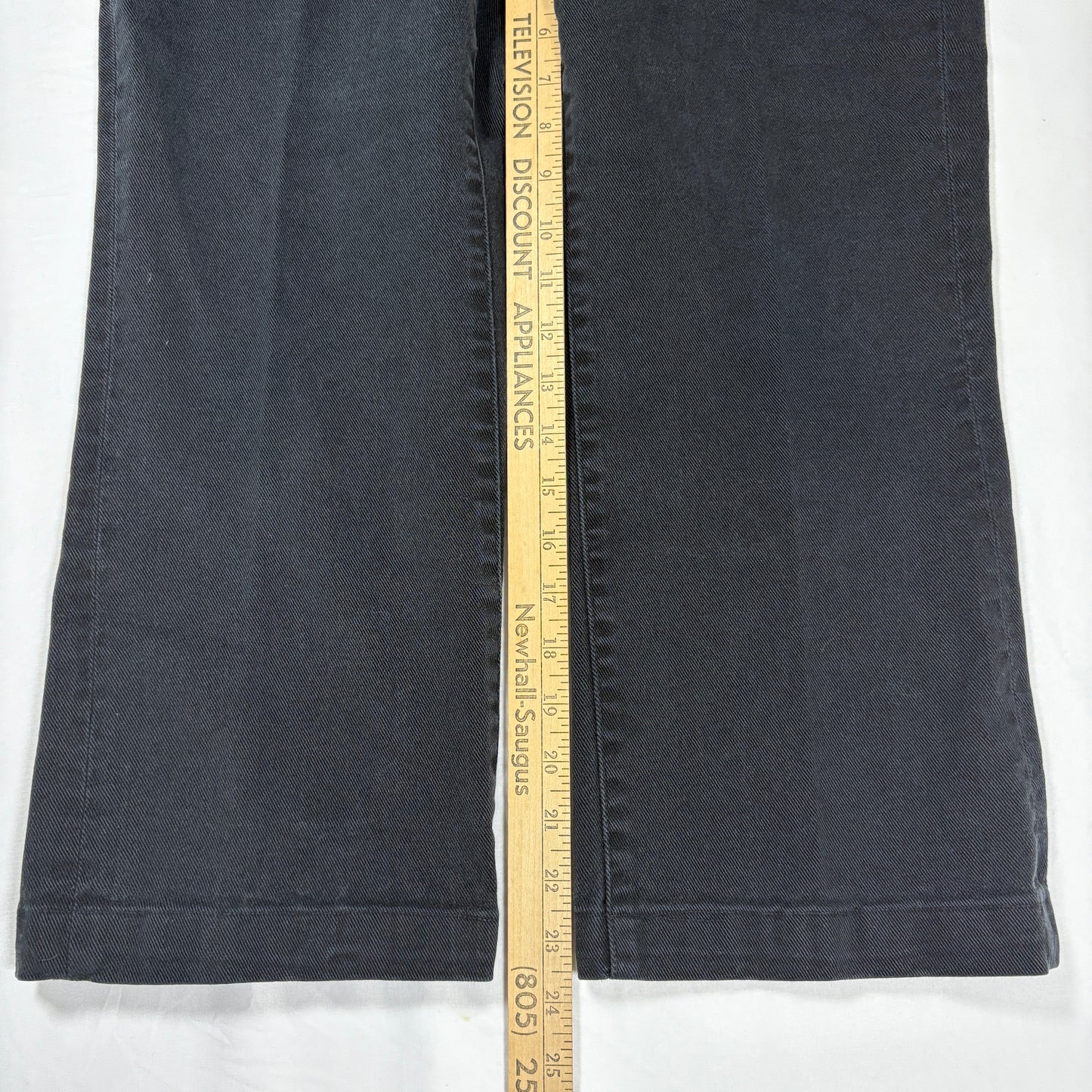 Ralph Lauren Jeans Co Women 12P Black Denim Stretch Petite Classic Casual Pants