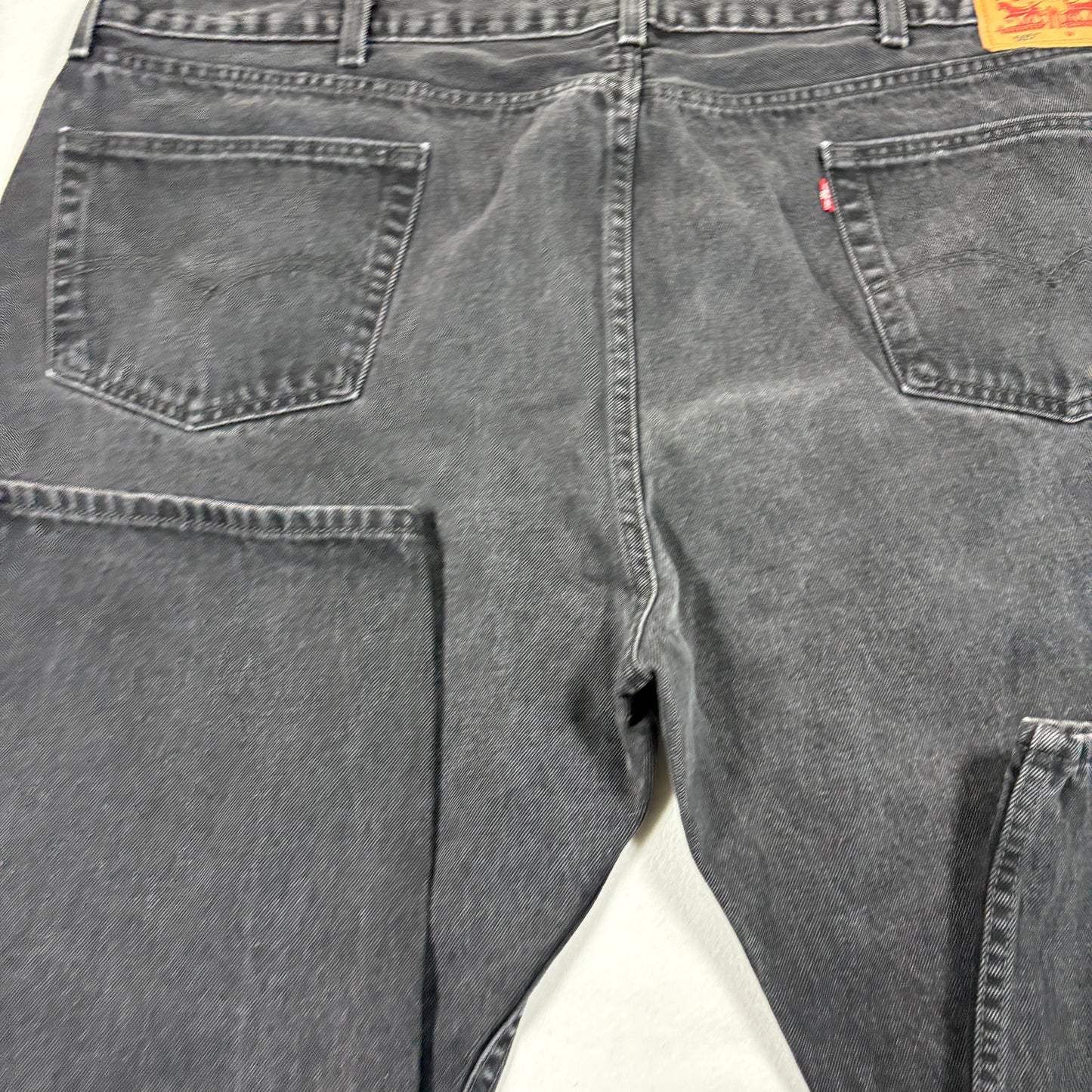 Levis Mens 505 Jeans 54x29 Black Denim Straight Fit Y2K 90s Grunge Vintage