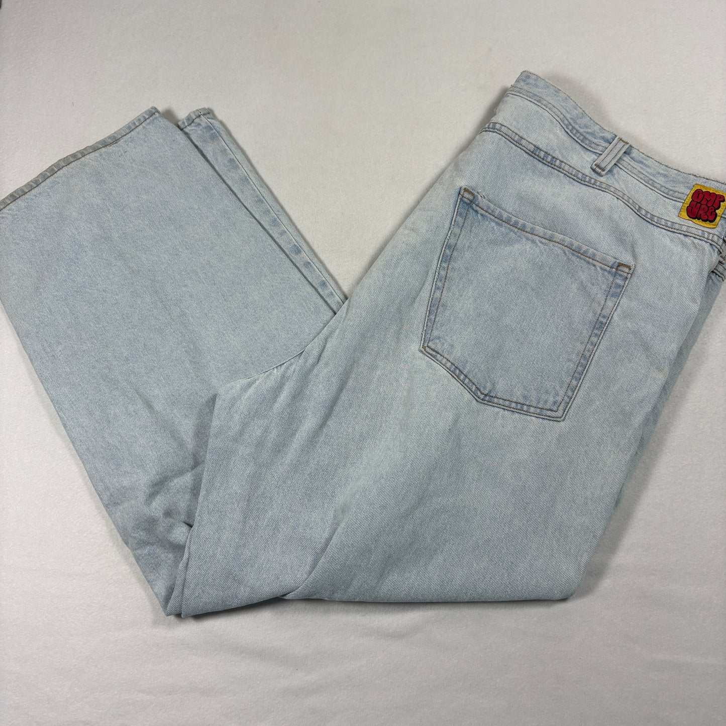 Empire Mens Jeans 46 Light Wash Baggy Y2K 90s Grunge Skater Denim Vintage