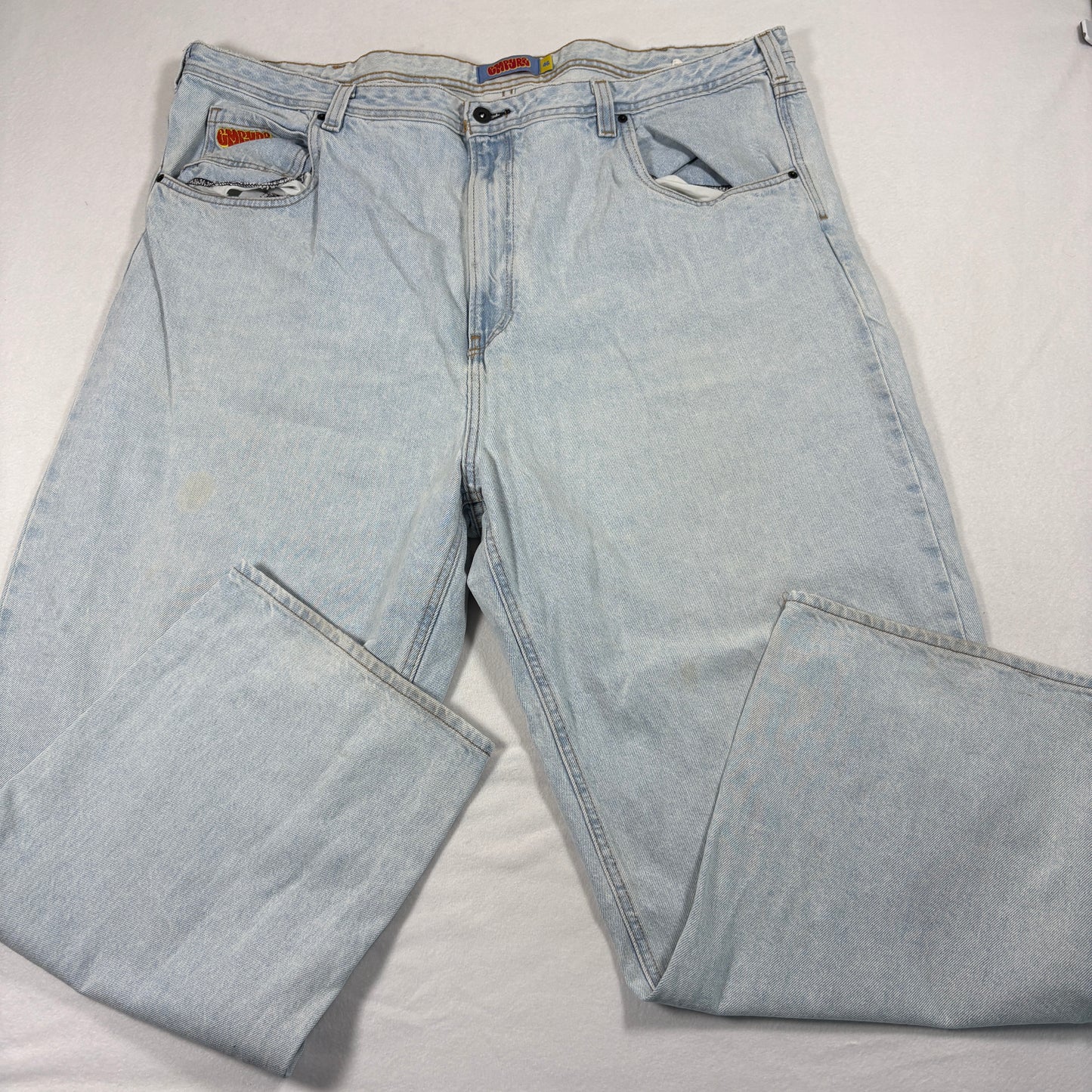 Empire Mens Jeans 46 Light Wash Baggy Y2K 90s Grunge Skater Denim Vintage