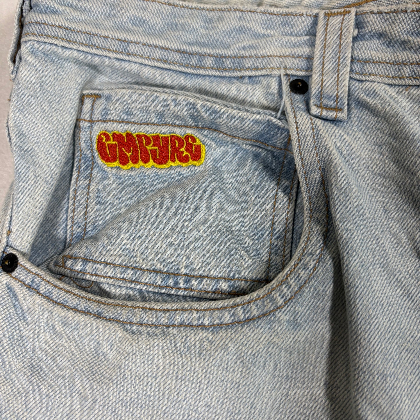 Empire Mens Jeans 46 Light Wash Baggy Y2K 90s Grunge Skater Denim Vintage