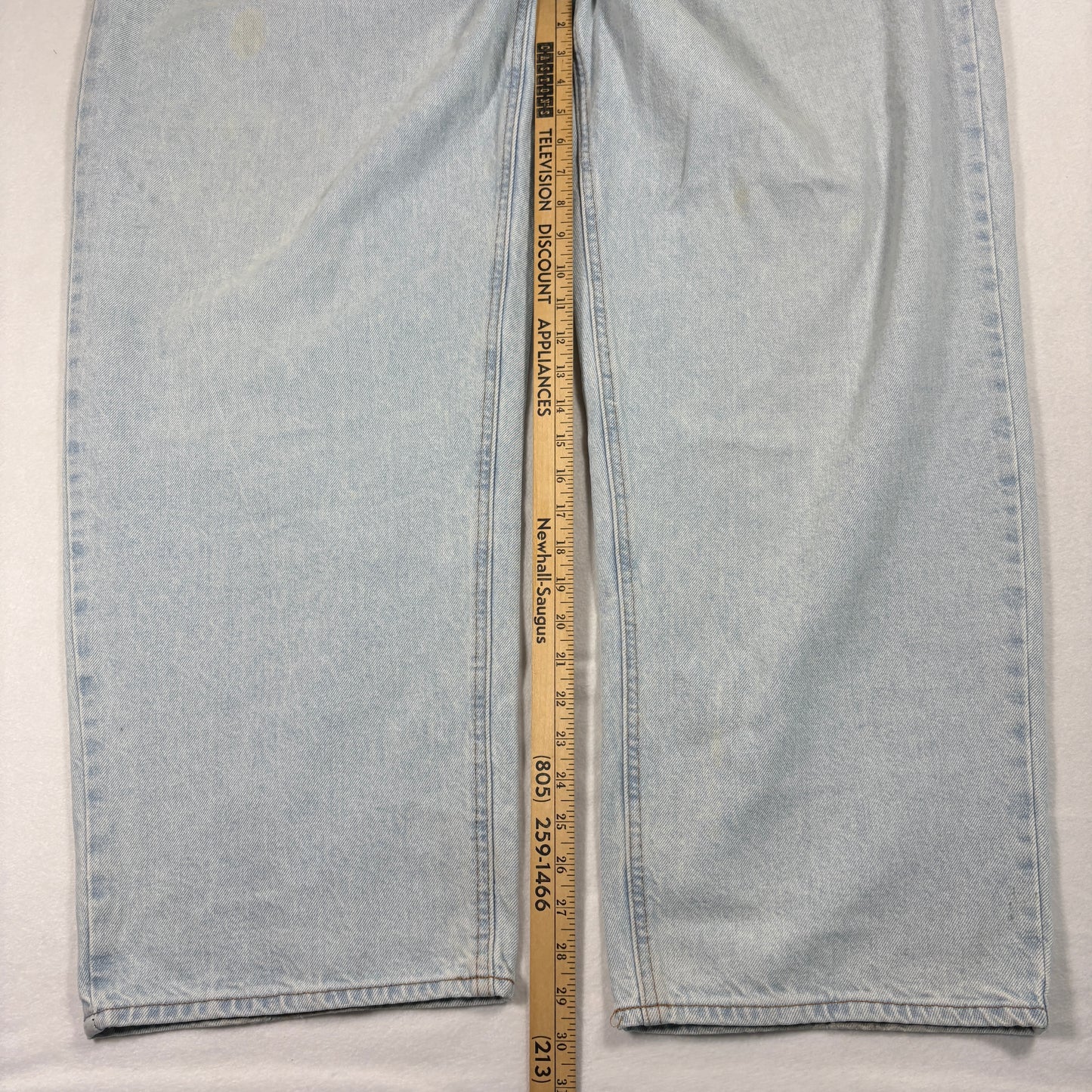 Empire Mens Jeans 46 Light Wash Baggy Y2K 90s Grunge Skater Denim Vintage
