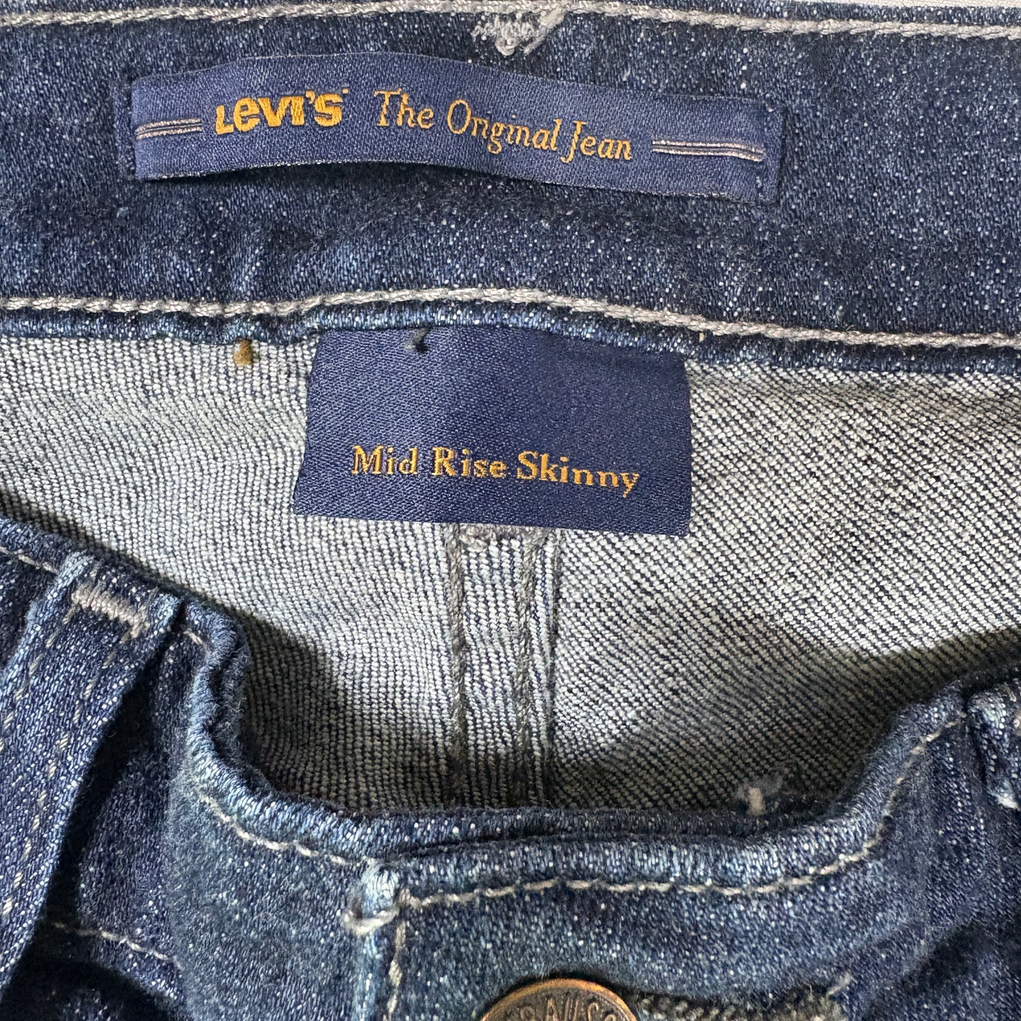 Levi’s Mid Rise Skinny Jeans Women 6S Dark Wash Stretch Denim Classic Casual