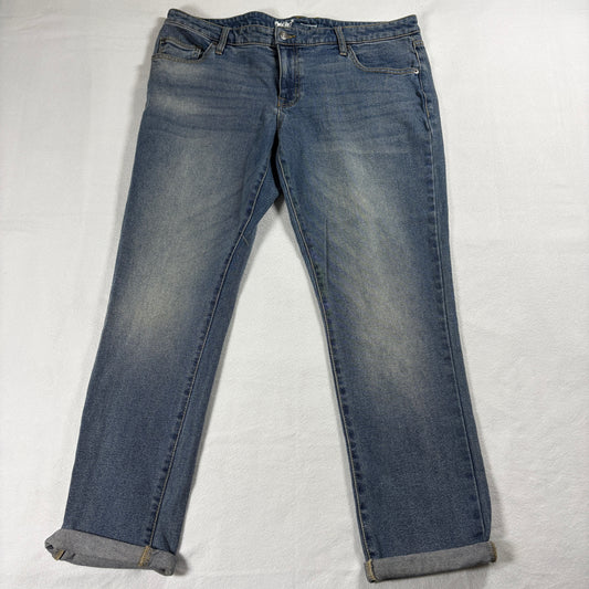 No Boundaries Jeans Womens 16x33 Blue Boyfriend Super Stretch Denim Fit ModernXXX