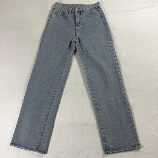 Hello Kitty Jeans Y2K Wide Leg Denim Tag 27/3 Fits Like 25x28 Light Wash Cute