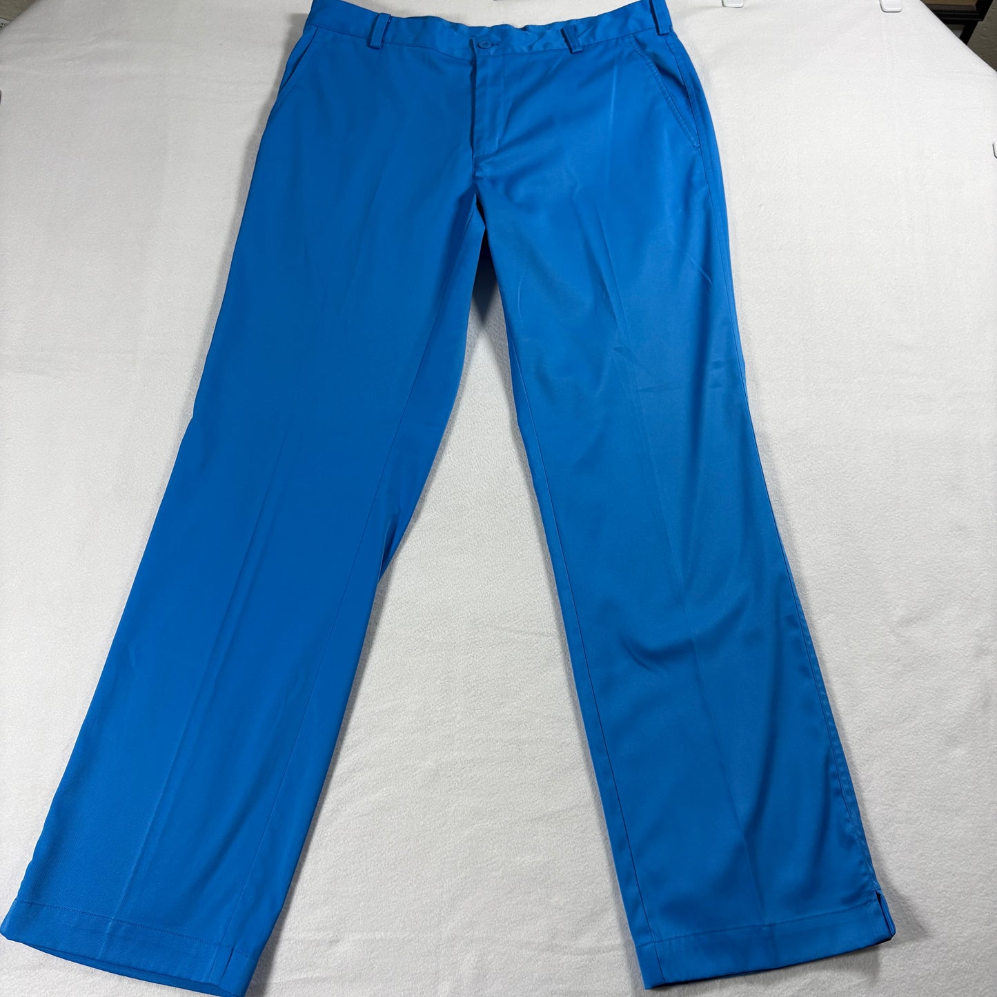 Nike Golf Pants Mens 34x32 Blue Dri Fit Performance Straight Leg Style Athletics