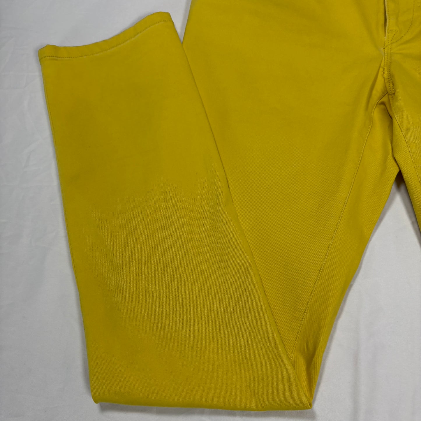 LOFT Modern Straight Jeans Women Yellow Stretch Denim Bright Casual Pants