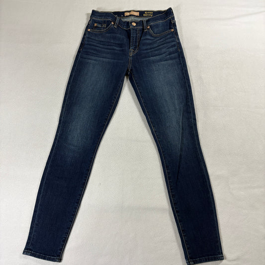 7 For All Mankind Skinny Jeans 27 Fits Like 28x28 Dark Wash Ankle Stretch