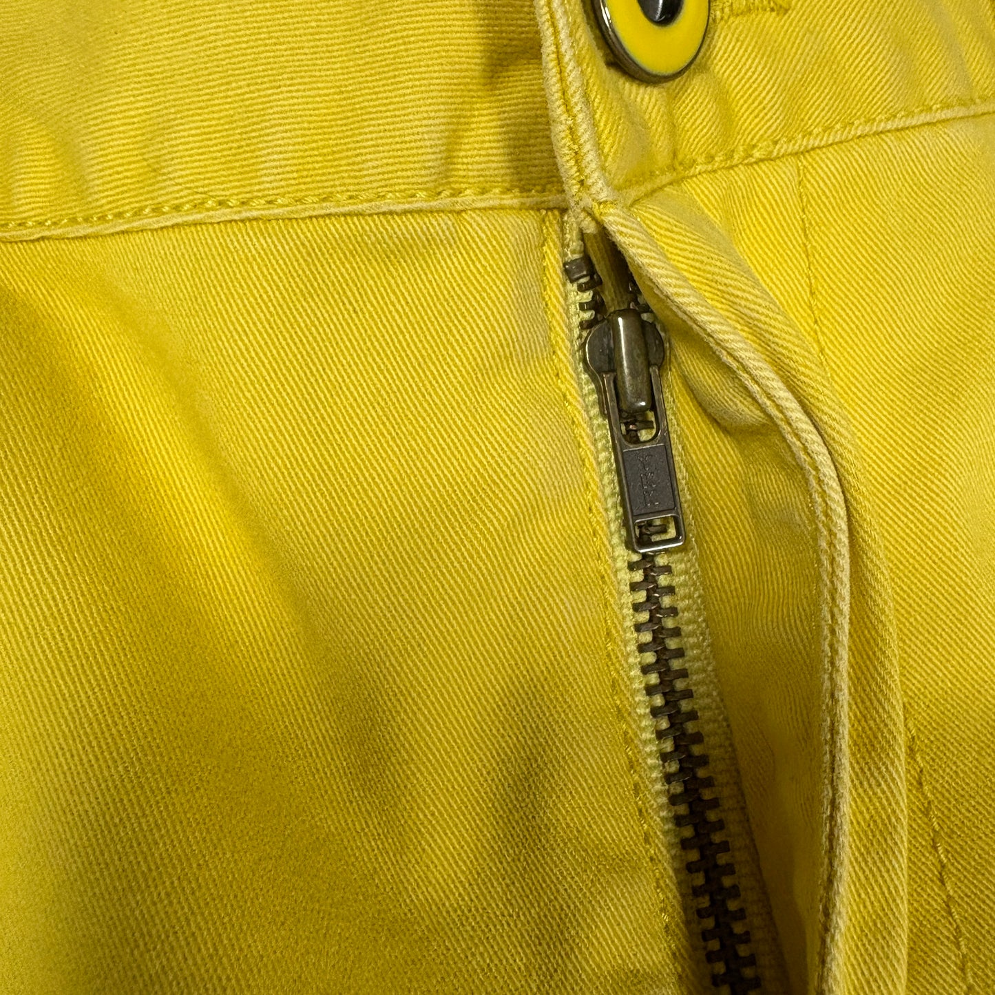 LOFT Modern Straight Jeans Women Yellow Stretch Denim Bright Casual Pants