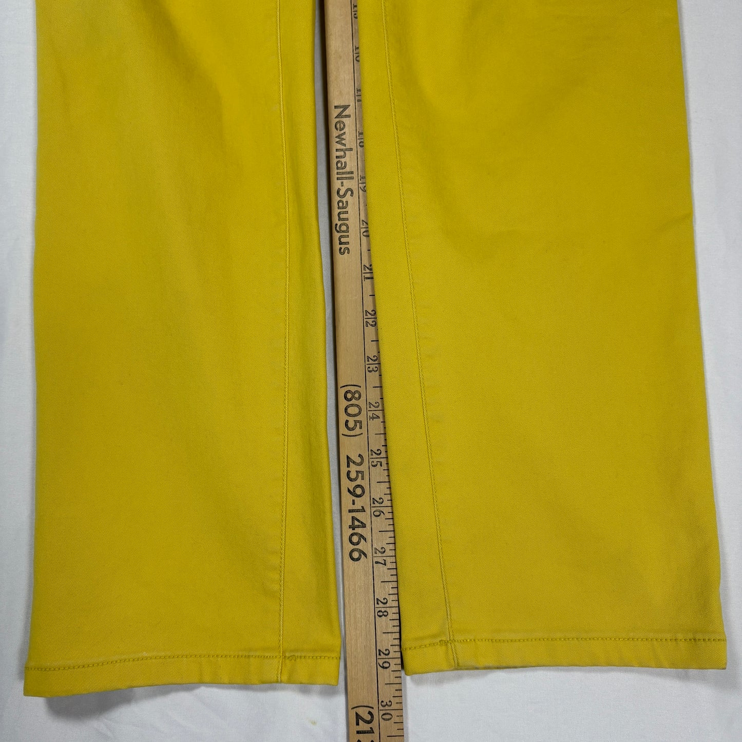 LOFT Modern Straight Jeans Women Yellow Stretch Denim Bright Casual Pants