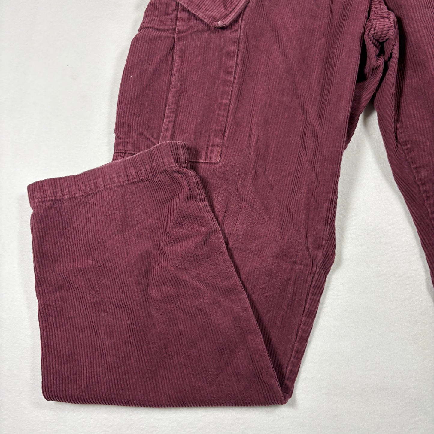 Vans Mens 32 Corduroy Cargo Pants Burgundy Red Baggy Y2K 90s Grunge Streetwear