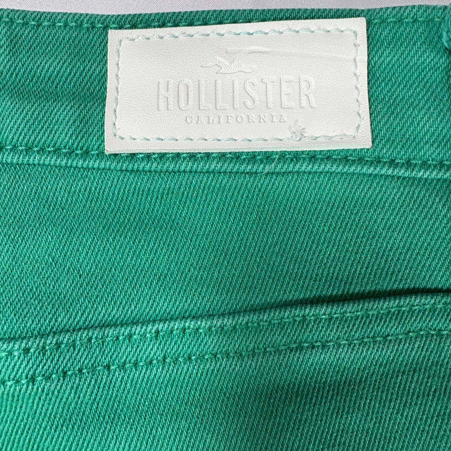Hollister Dad Jeans Women 7R W28 L31 Green Ultra High Rise Stretch Casual Pants