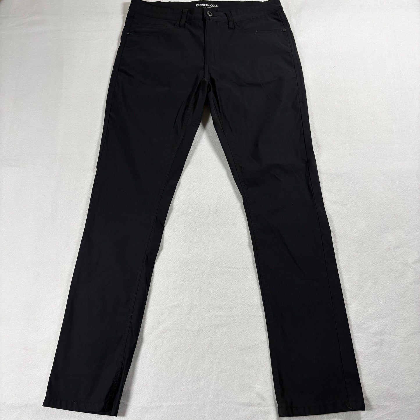 Kenneth Cole Pants Mens 32x32 Black Slim Straight Stretch Dress Work Office Fit