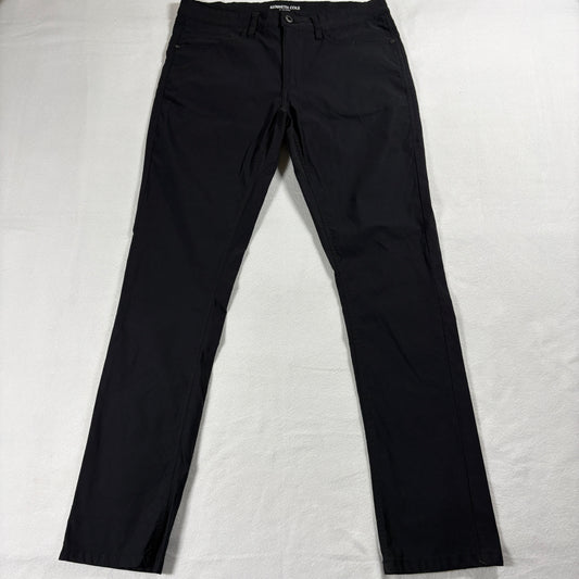 Kenneth Cole Pants Mens 32x32 Black Slim Straight Stretch Dress Work Office Fit
