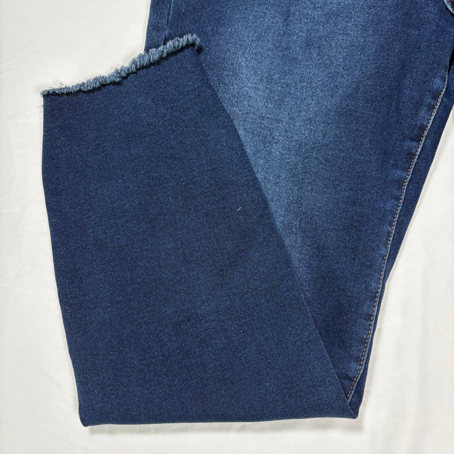 Nicole Miller Jeans Women 16 Blue Soho High Rise Ankle Skinny Raw Hem Stretch