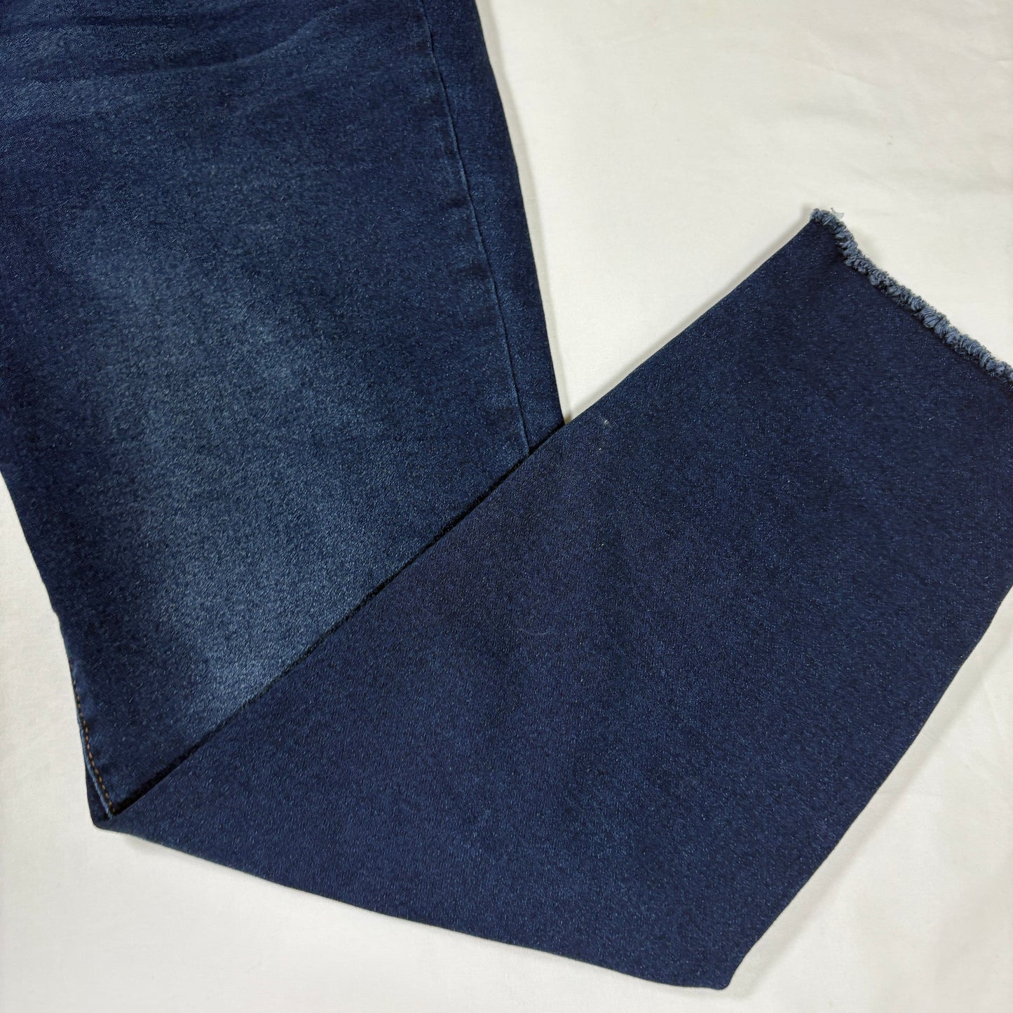 Nicole Miller Jeans Women 16 Blue Soho High Rise Ankle Skinny Raw Hem Stretch