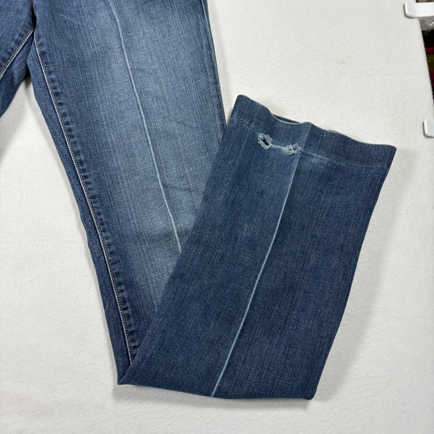 Gap Womens 6 Long Ultra Low Rise Jeans Blue Y2K 2000s Distressed Denim Grunge