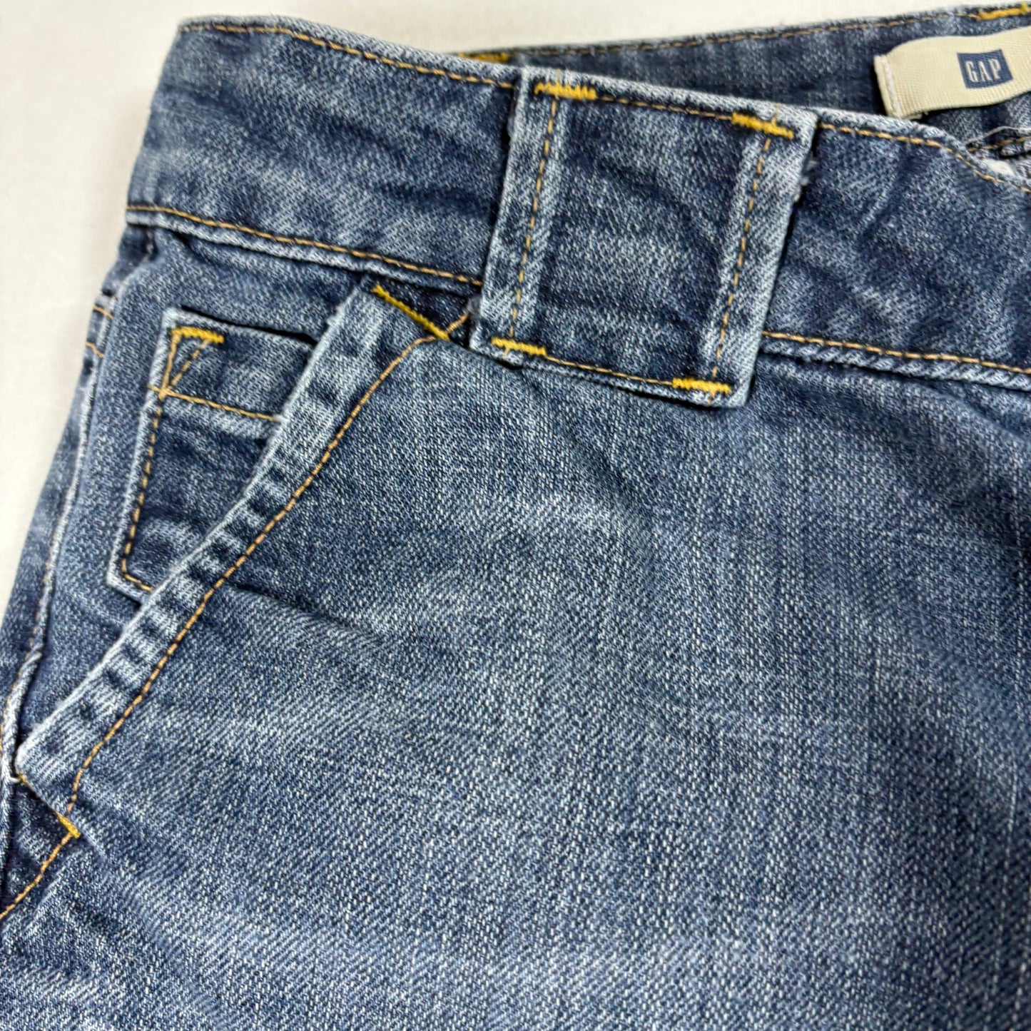 Gap Womens 6 Long Ultra Low Rise Jeans Blue Y2K 2000s Distressed Denim Grunge