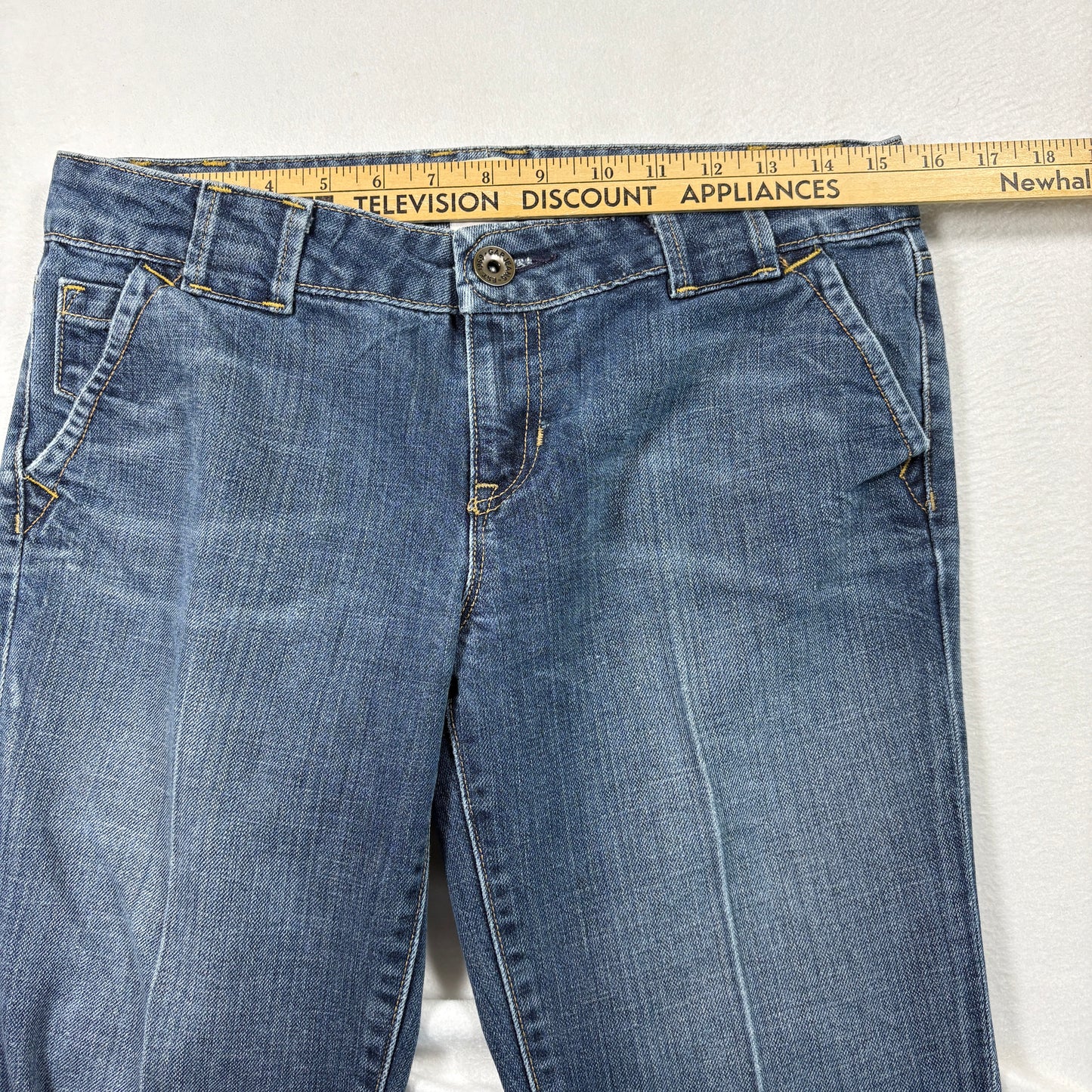 Gap Womens 6 Long Ultra Low Rise Jeans Blue Y2K 2000s Distressed Denim Grunge