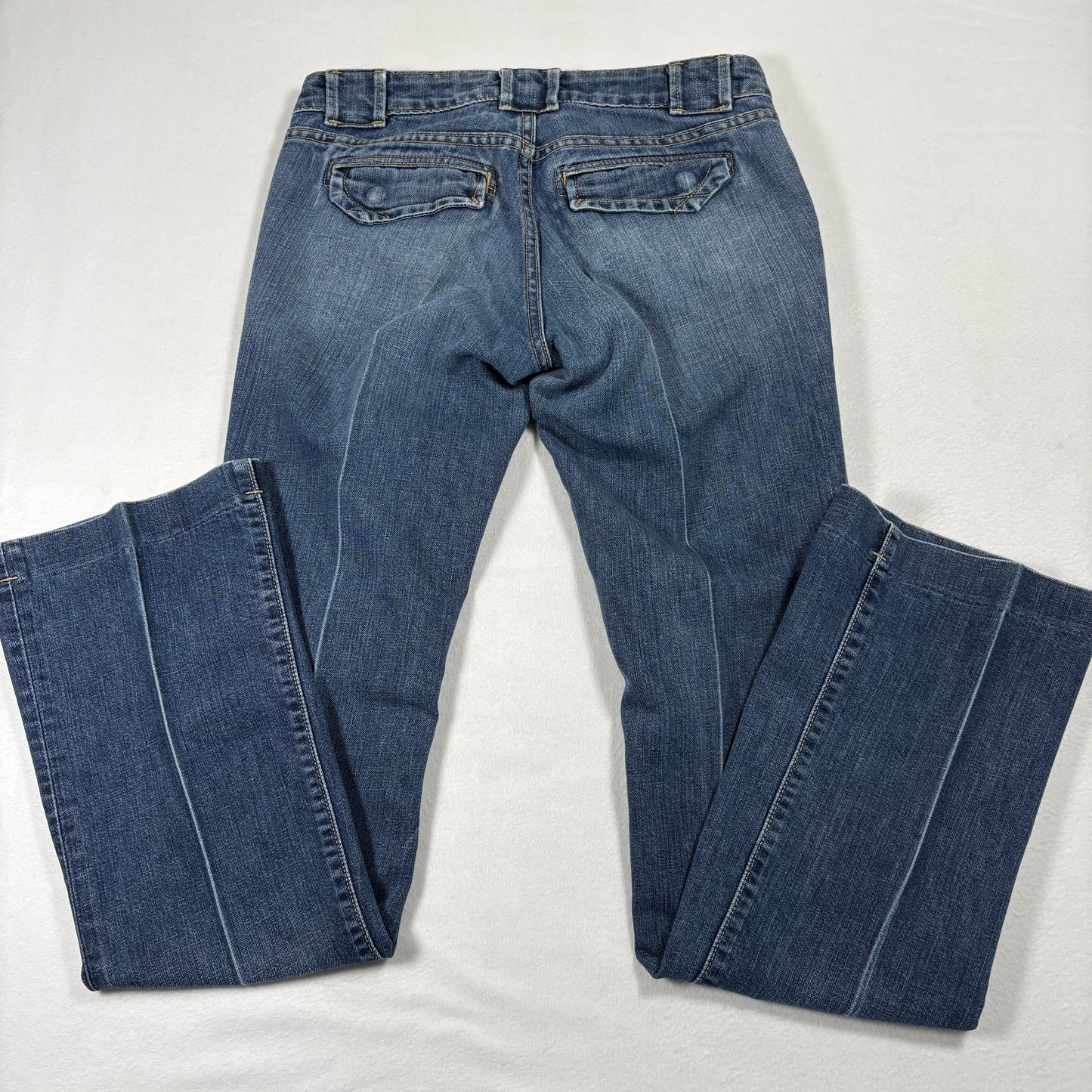 Gap Womens 6 Long Ultra Low Rise Jeans Blue Y2K 2000s Distressed Denim Grunge