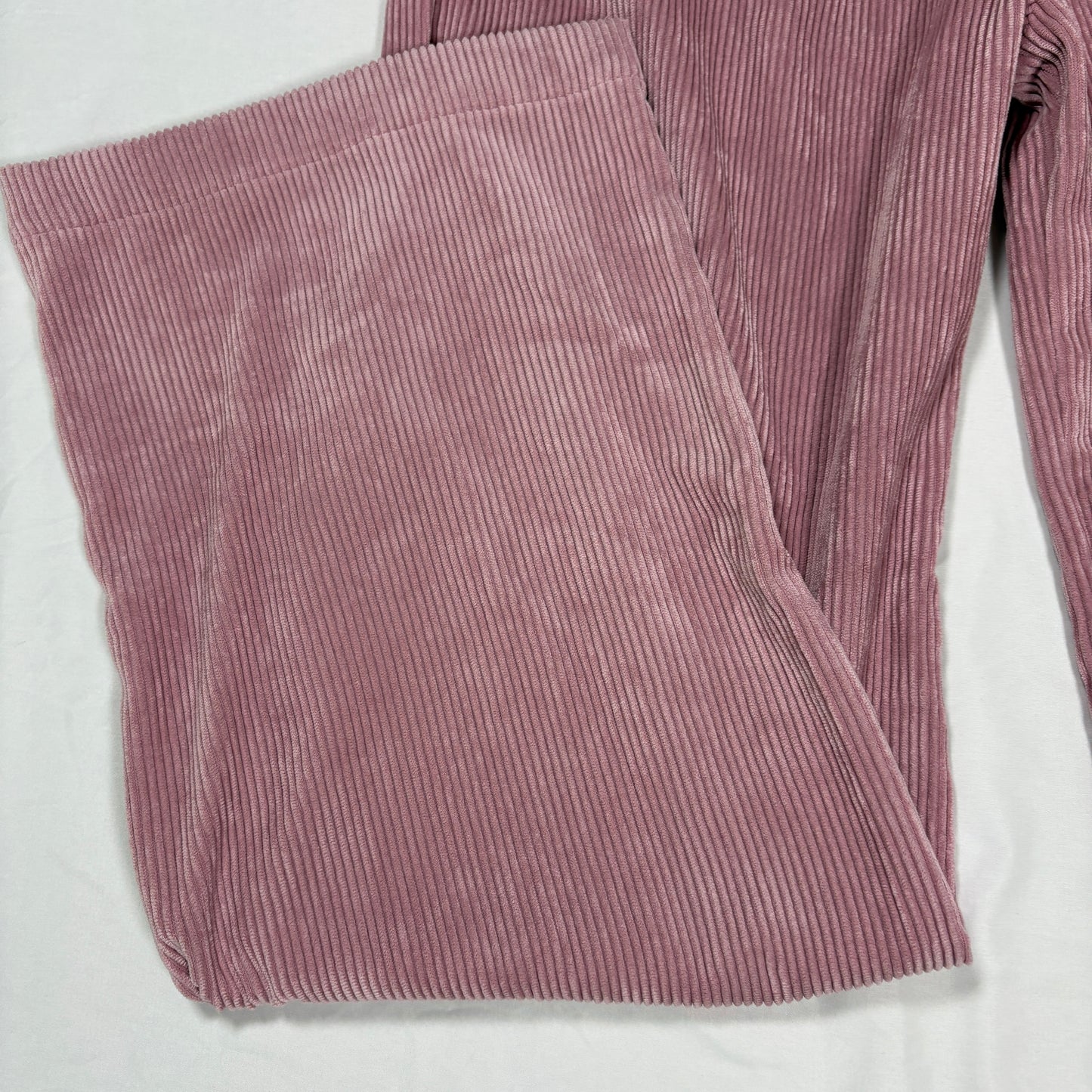 Skatie Corduroy Pants Women S Pink Wide Leg Baggy Lounge Pull On Stretch NWT