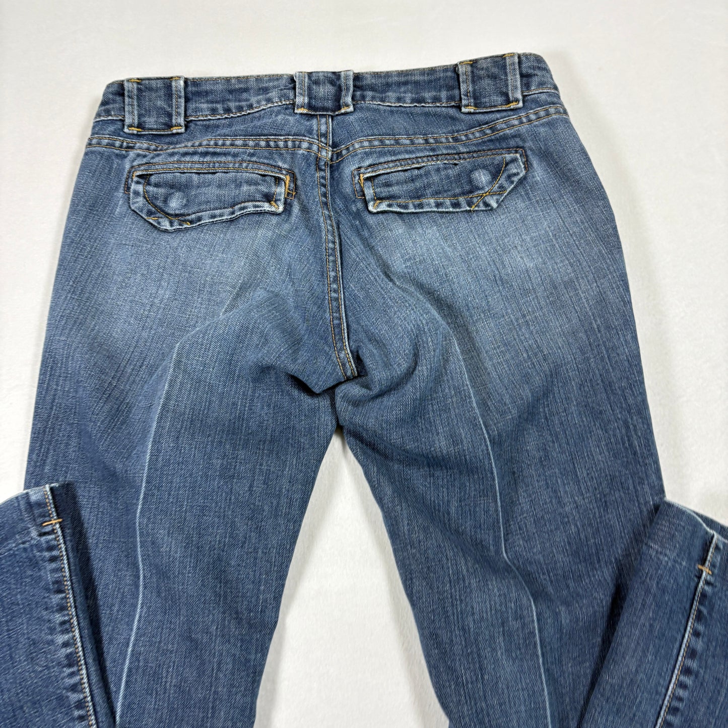 Gap Womens 6 Long Ultra Low Rise Jeans Blue Y2K 2000s Distressed Denim Grunge