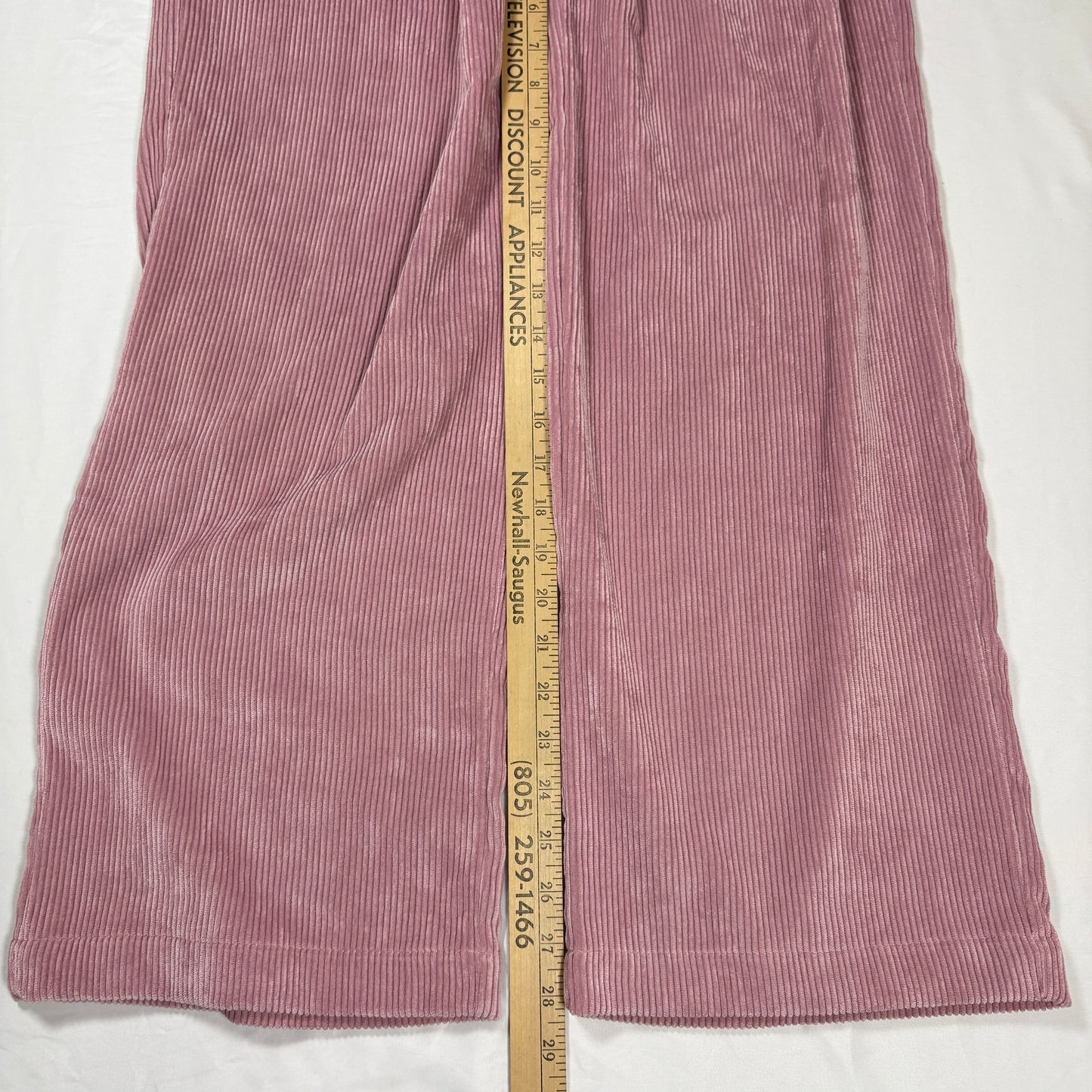 Skatie Corduroy Pants Women S Pink Wide Leg Baggy Lounge Pull On Stretch NWT