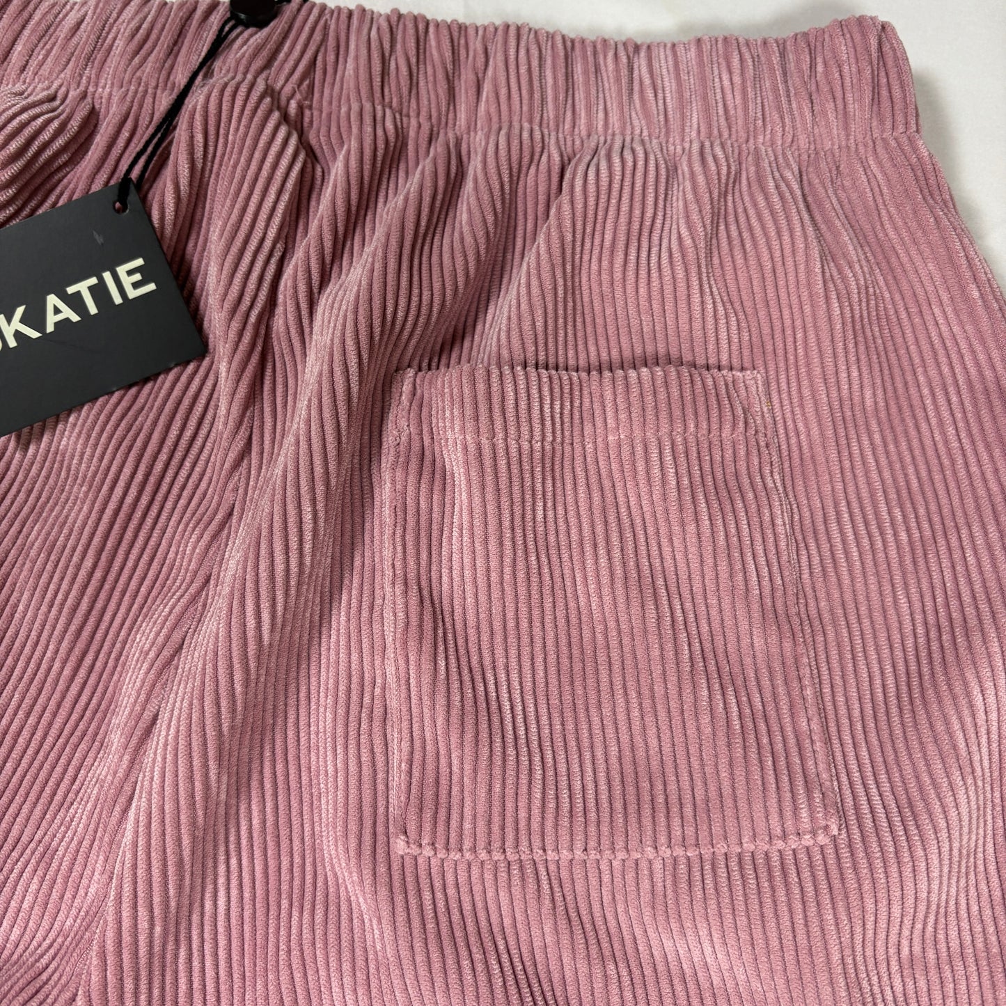 Skatie Corduroy Pants Women S Pink Wide Leg Baggy Lounge Pull On Stretch NWT