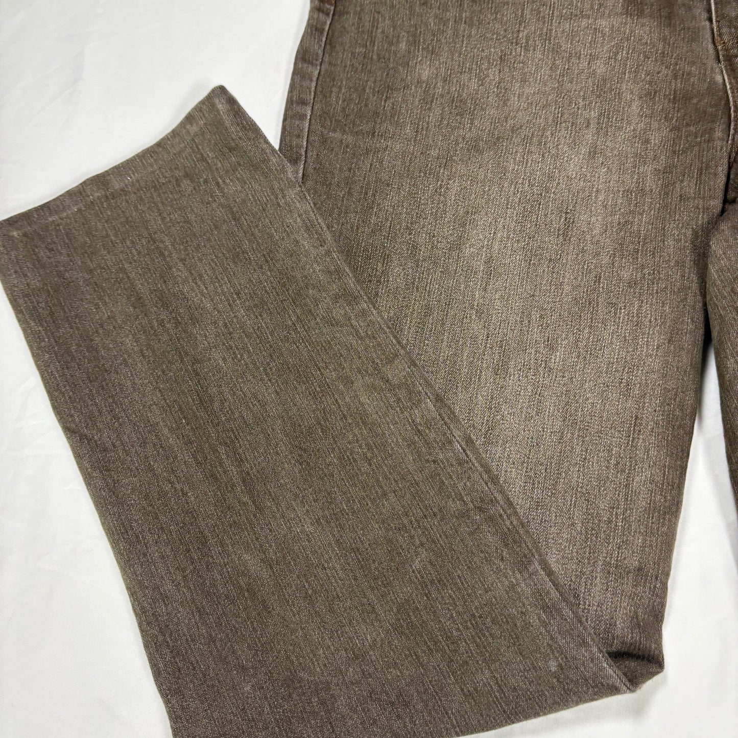 Gloria Vanderbilt Amanda Jeans Women 12 Brown Classic Tapered Stretch Denim